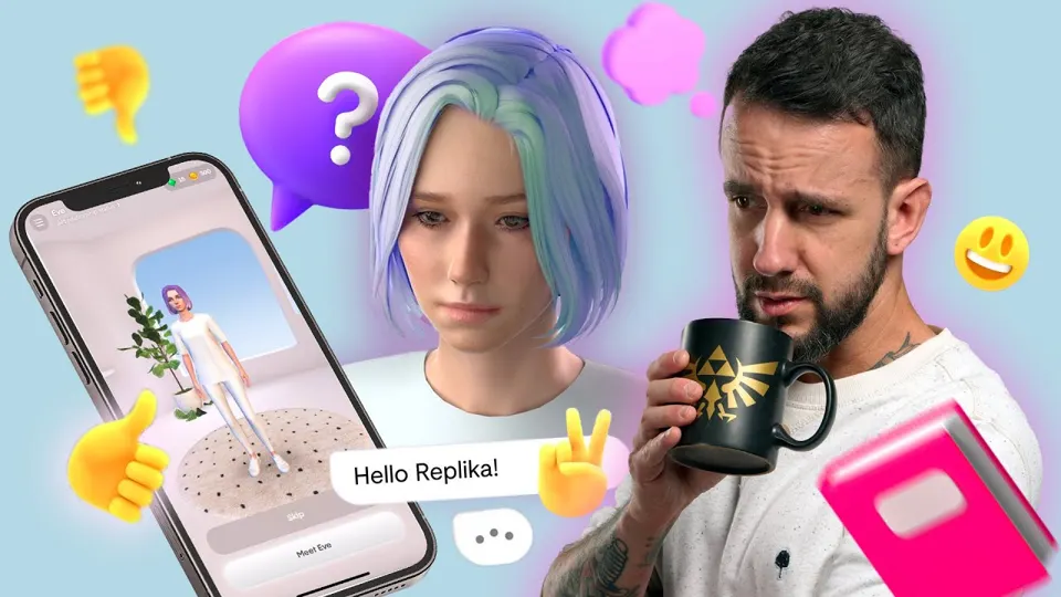 Miniatura filmu na YouTube „Je teste une IA qui utilise mes données personnelles (Replika)” (kanał Petit Alex)
